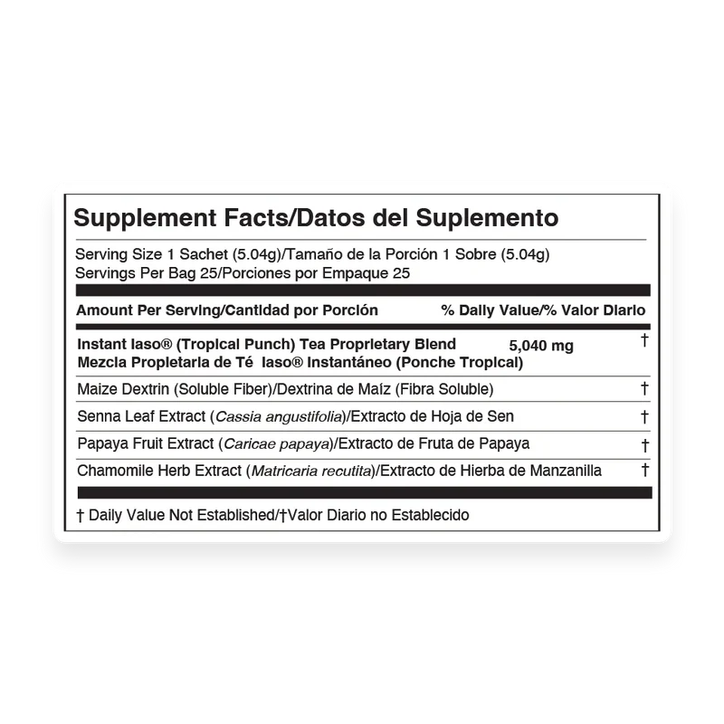 IASO TEA INSTANT « Tropical Punch Cleanse » : cure de 5 semaines – Image 3